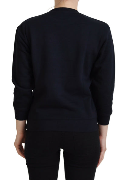 Philippe Model Black Printed Long Sleeves Pullover Sweater by Philippe Model