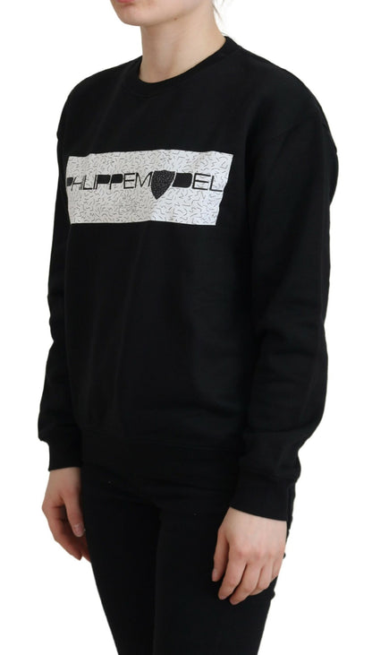 Philippe Model Black Printed Long Sleeves Pullover Sweater by Philippe Model