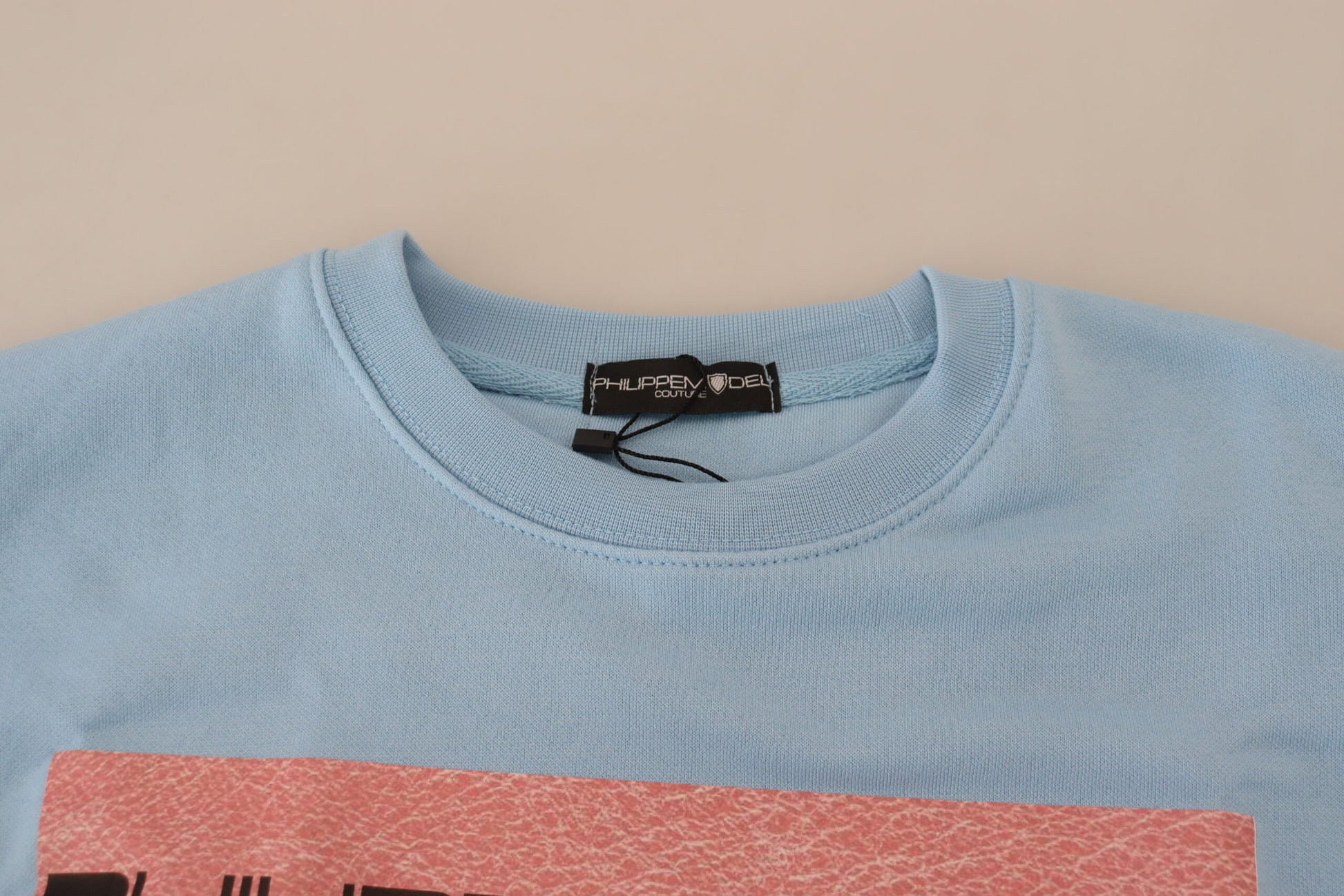 Philippe Model Light Blue Logo Printed Long Sleeves Sweater by Philippe Model