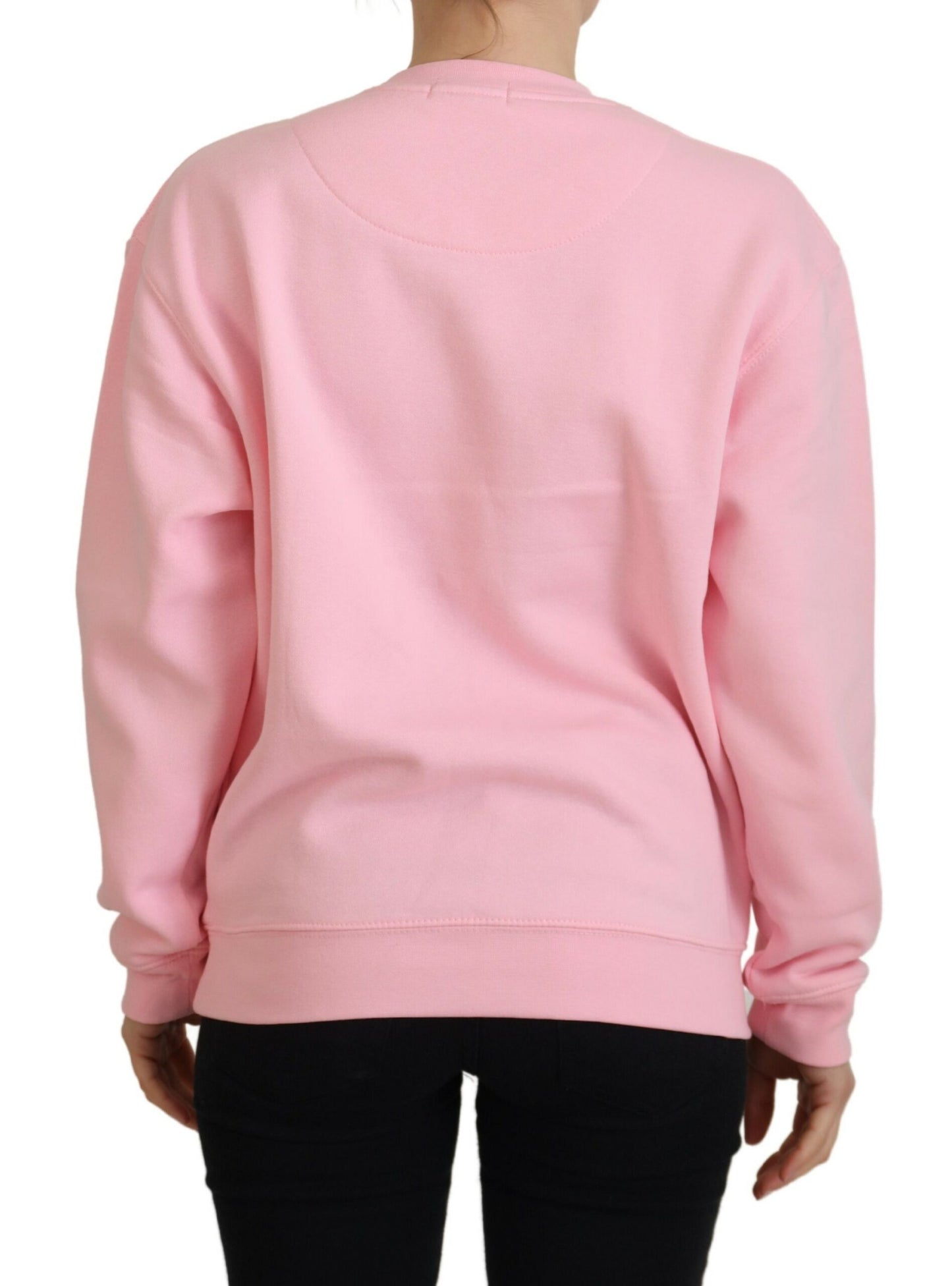 Philippe Model Pink Printed Long Sleeves Pullover Sweater by Philippe Model
