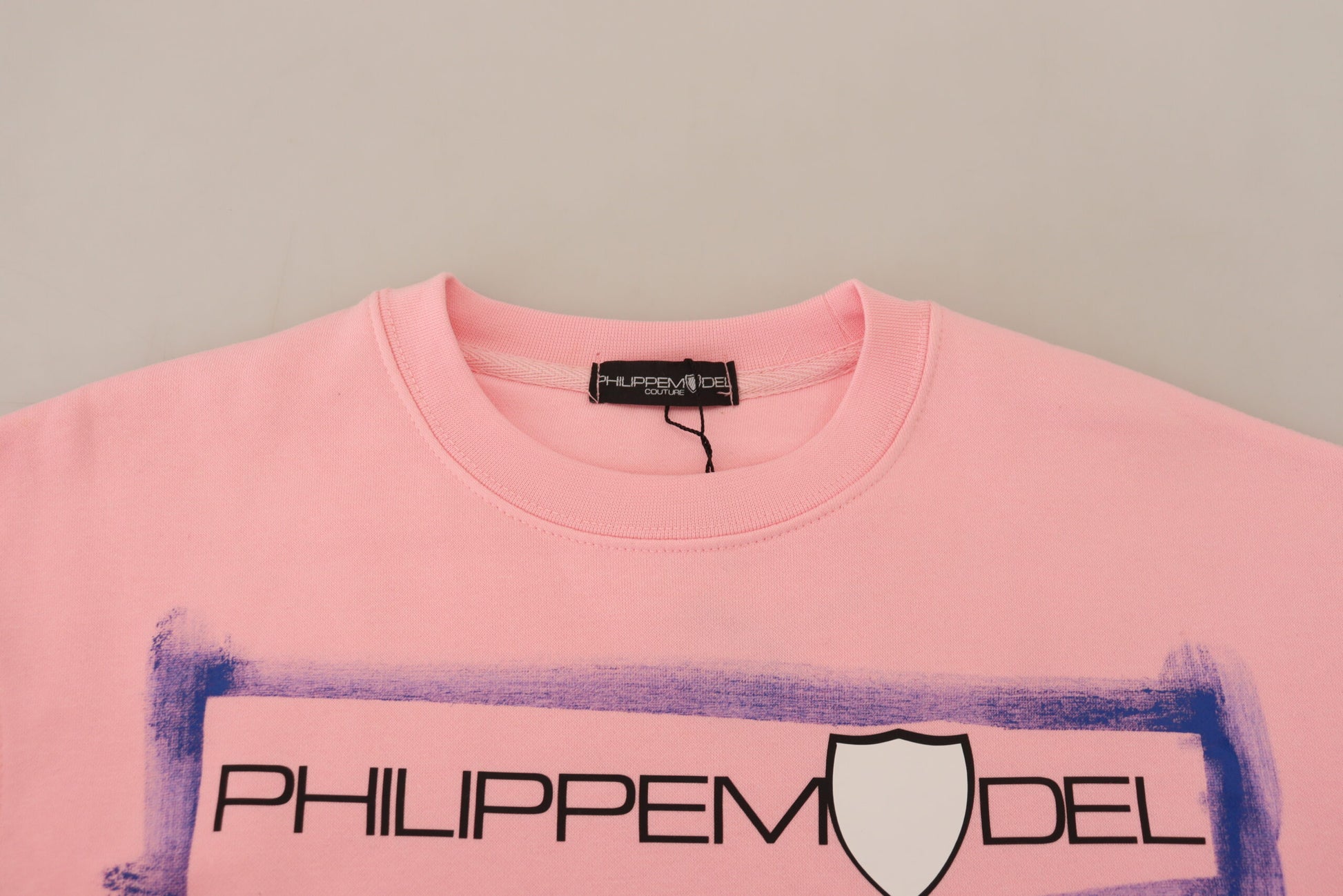 Philippe Model Pink Printed Long Sleeves Pullover Sweater by Philippe Model