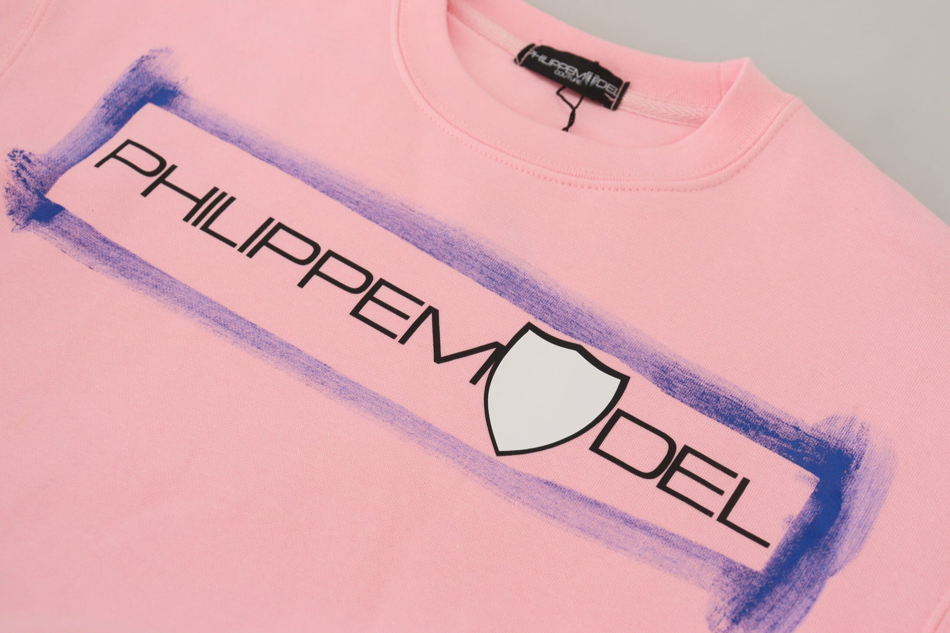 Philippe Model Pink Printed Long Sleeves Pullover Sweater by Philippe Model