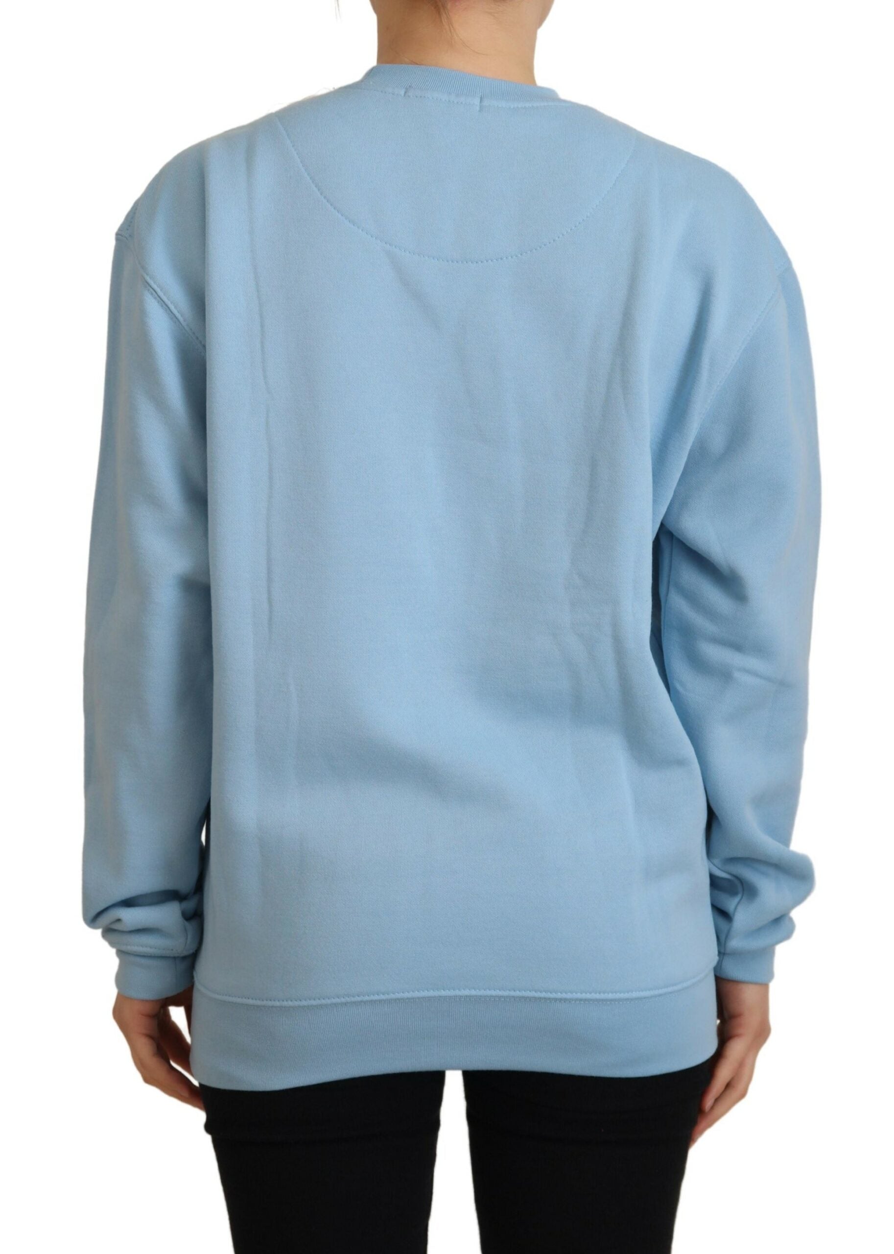 Philippe Model Light Blue Logo Printed Long Sleeves Sweater by Philippe Model