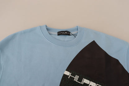 Philippe Model Light Blue Logo Printed Long Sleeves Sweater by Philippe Model