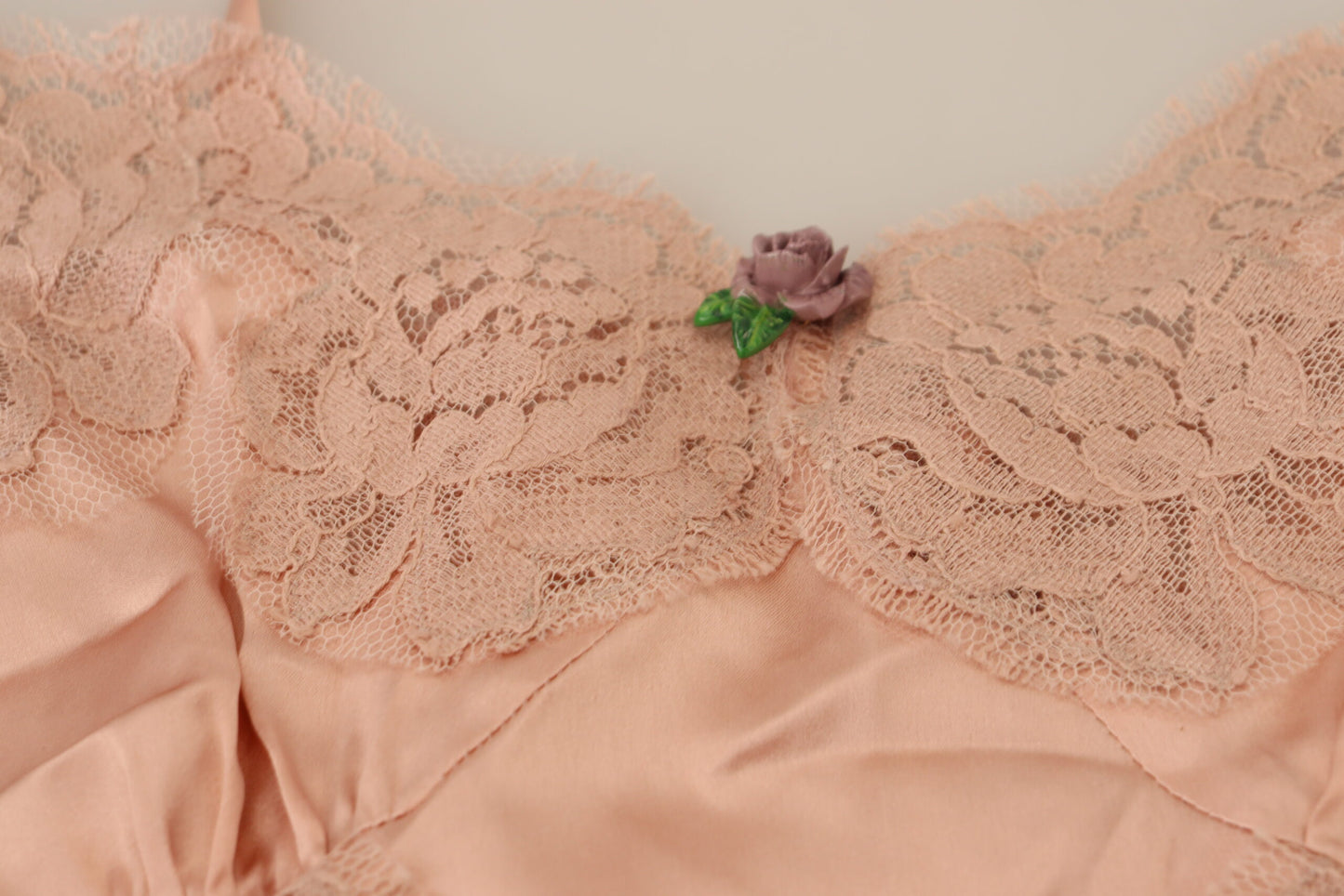 Dolce &amp; Gabbana - Haut de lingerie en soie rose élégant