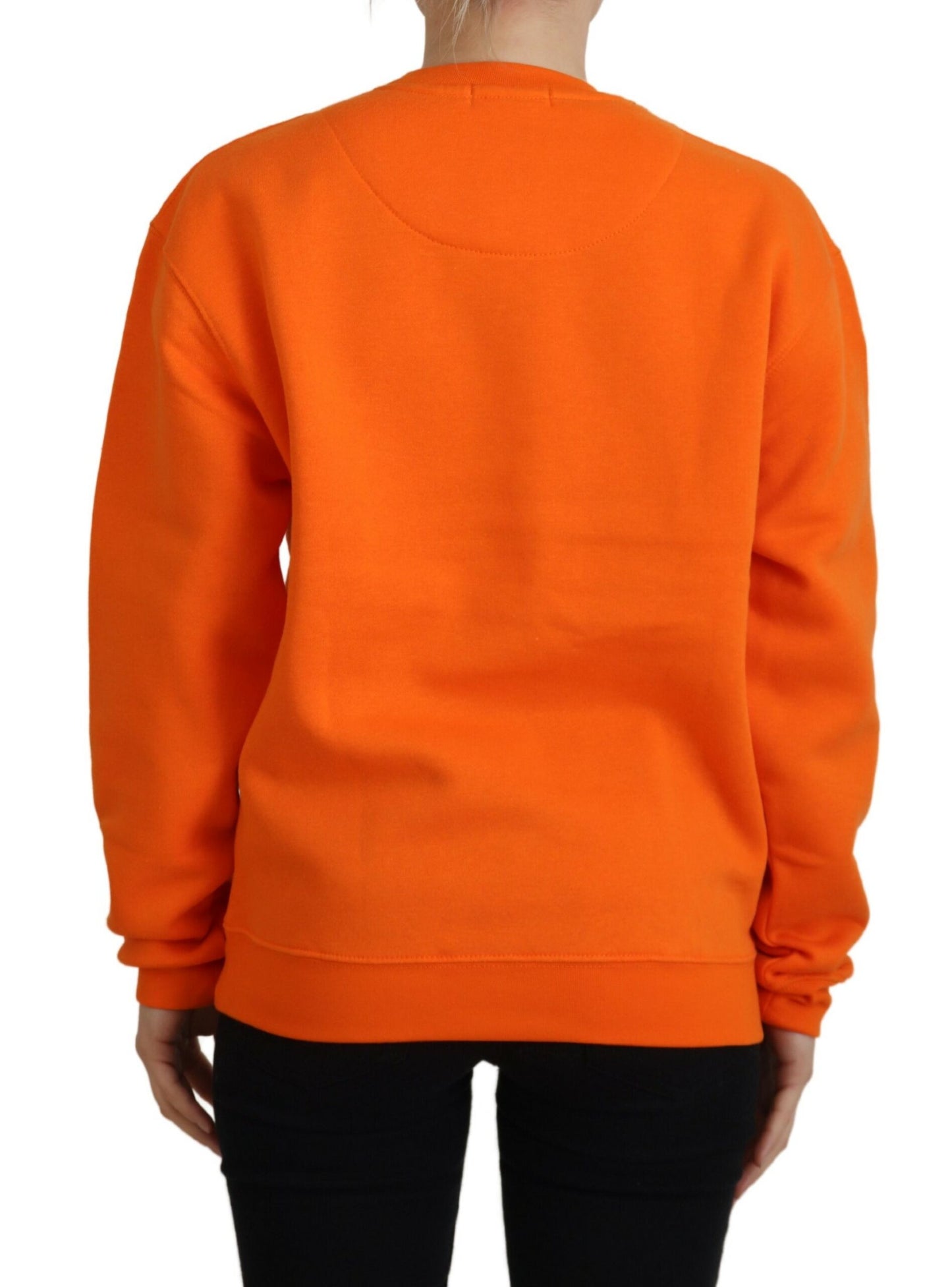 Philippe Model Orange Printed Long Sleeves Pullover Sweater by Philippe Model