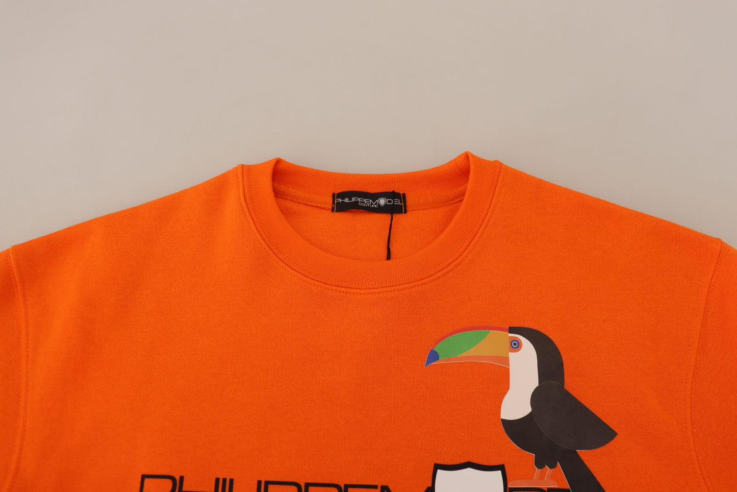 Philippe Model Orange Printed Long Sleeves Pullover Sweater by Philippe Model