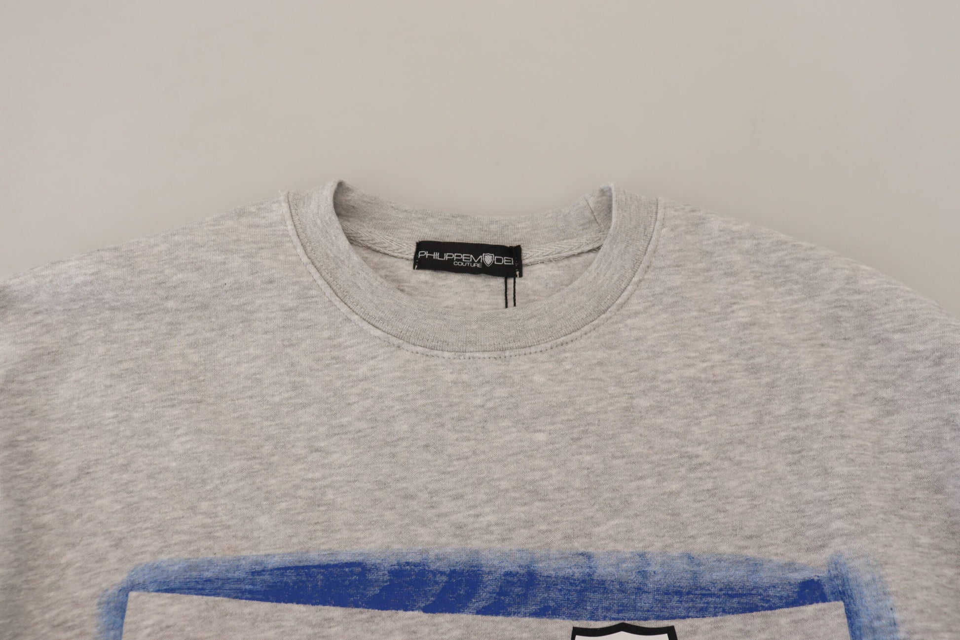 Philippe Model Gray Printed Long Sleeves Pullover Sweater by Philippe Model