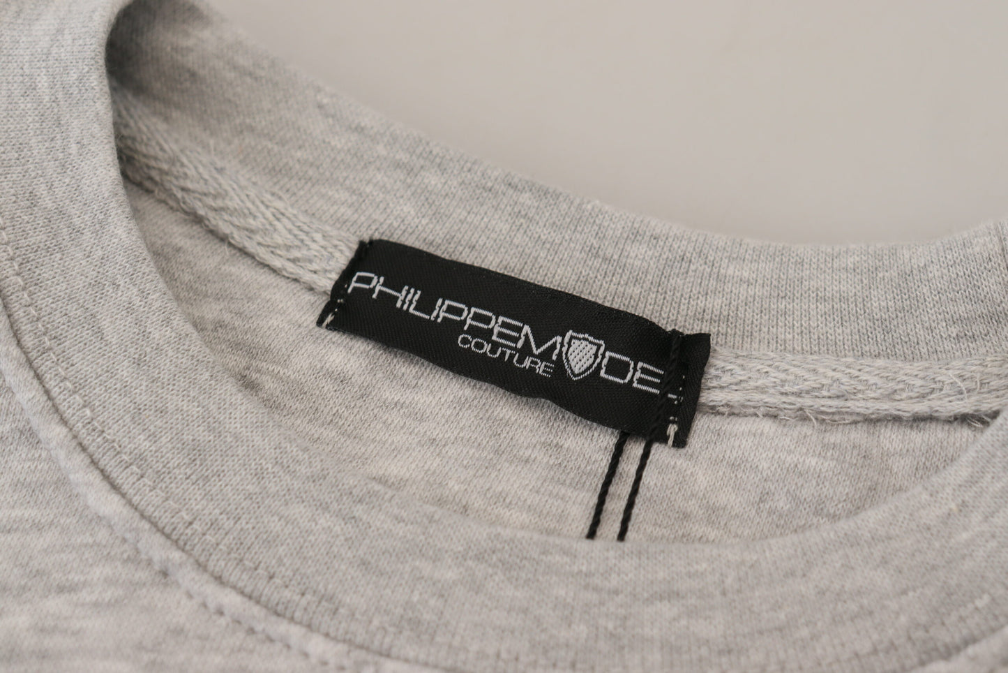 Philippe Model Gray Printed Long Sleeves Pullover Sweater by Philippe Model