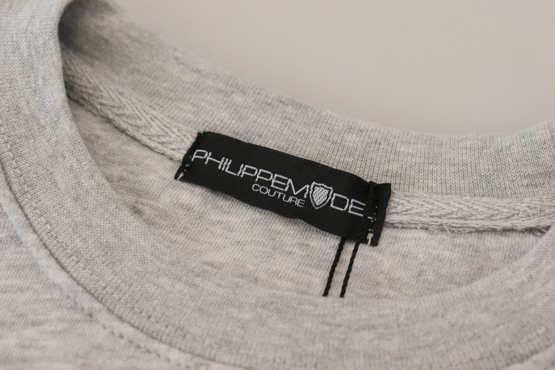 Philippe Model Gray Printed Long Sleeves Pullover Sweater by Philippe Model