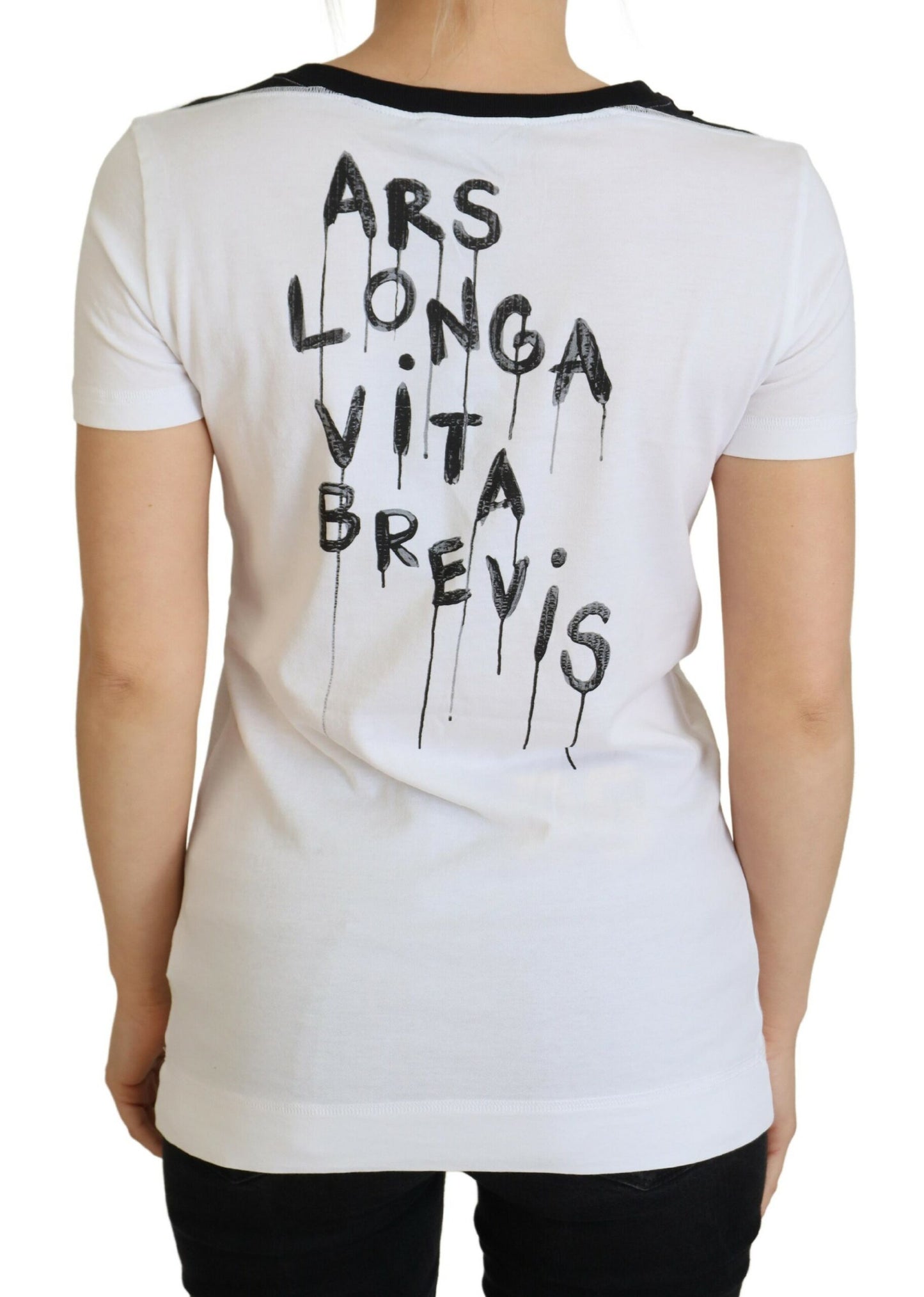 T-shirt en coton monochrome chic Dolce &amp; Gabbana « Here and Now »