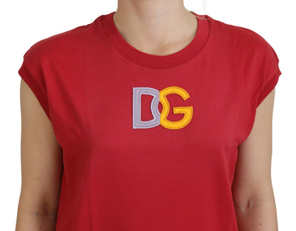 Dolce &amp; Gabbana - Débardeur élégant en coton rouge sans manches