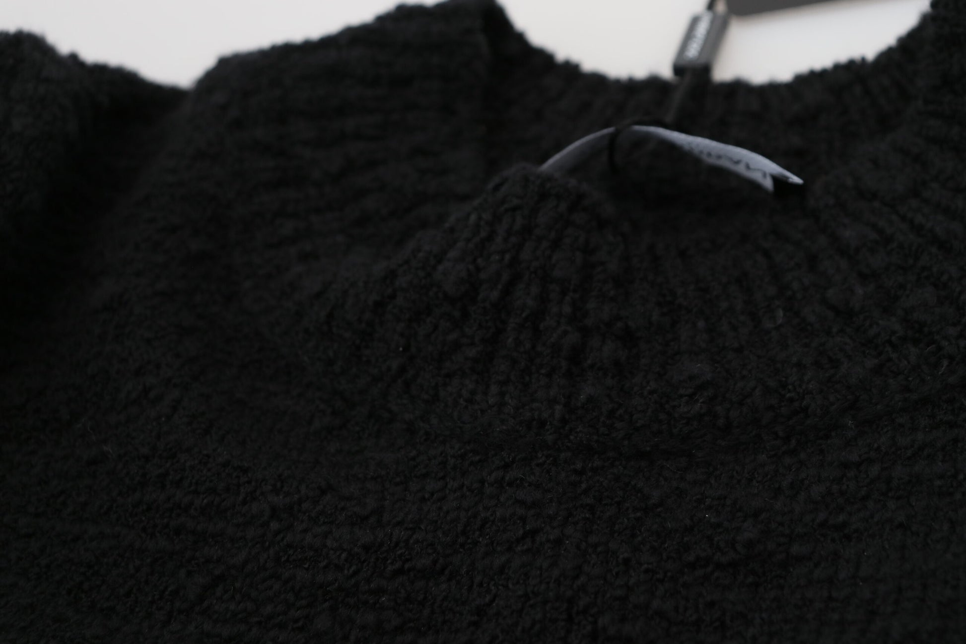 Dolce & Gabbana Black Wool Knit Crewneck Pullover Sweater by Dolce & Gabbana