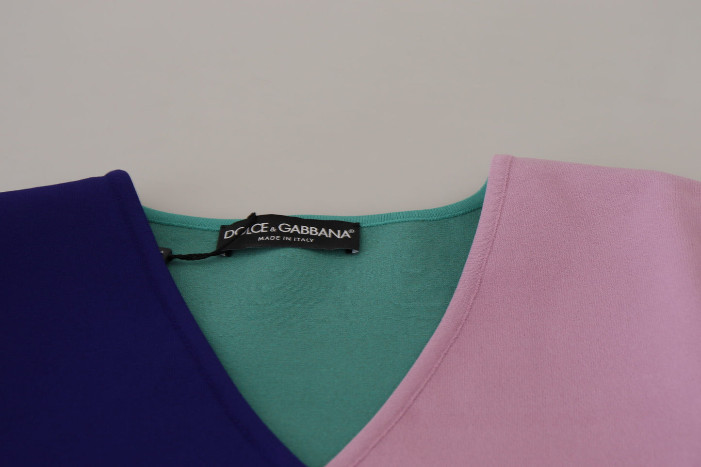 Dolce & Gabbana Multicolor V-neck Viscose Long Sleeves Sweater by Dolce & Gabbana