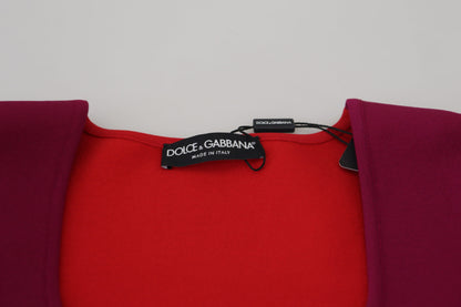 Dolce & Gabbana Multicolor Viscose Square Neck Pullover Sweater by Dolce & Gabbana