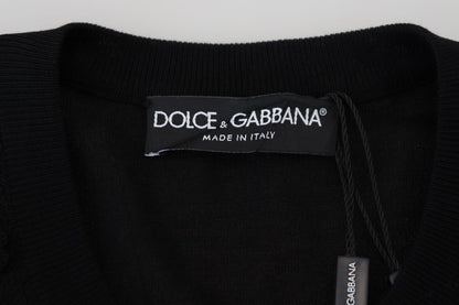 Dolce & Gabbana Black Floral Lace Button Cardigan Sweater by Dolce & Gabbana