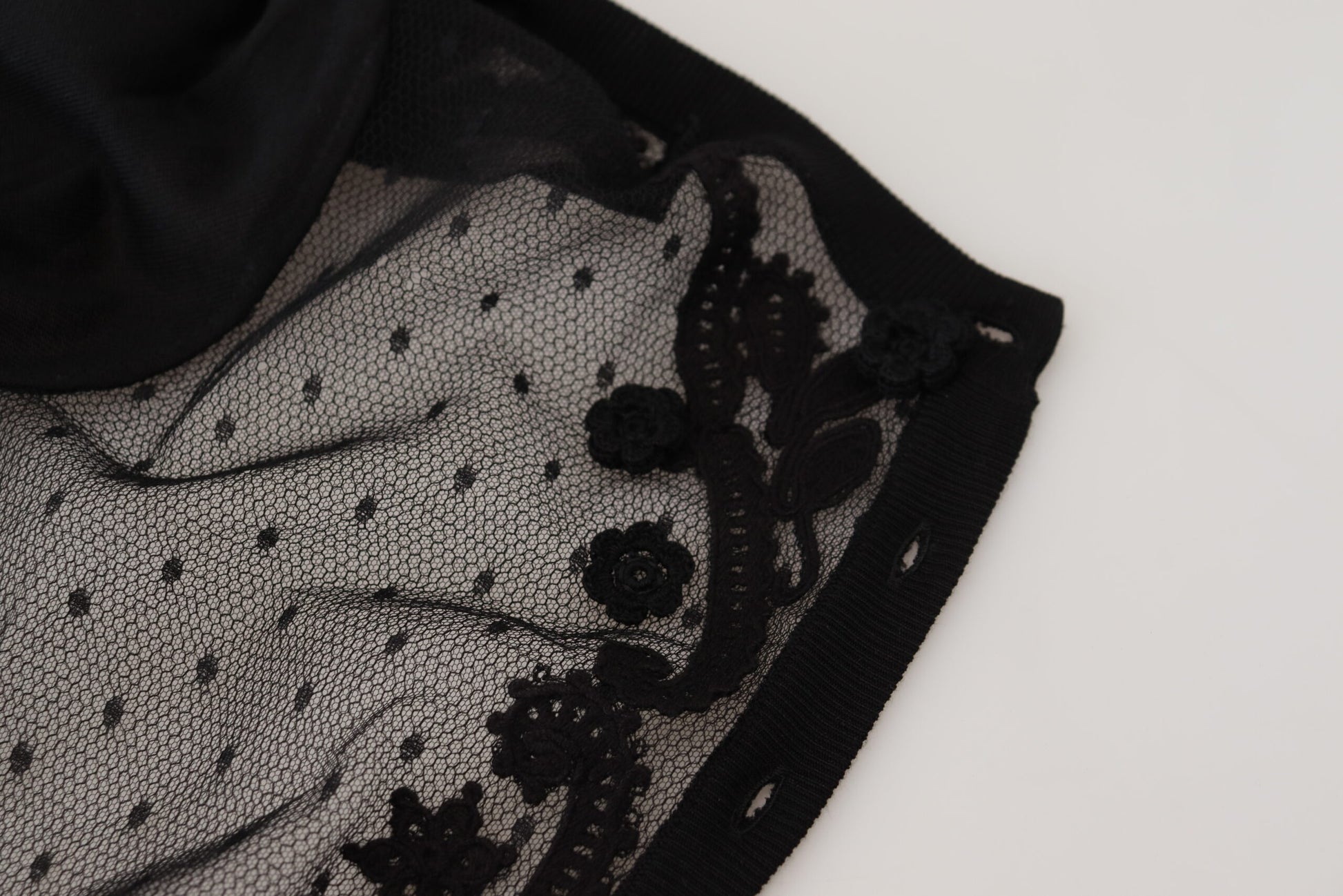 Dolce & Gabbana Black Floral Lace Button Cardigan Sweater by Dolce & Gabbana