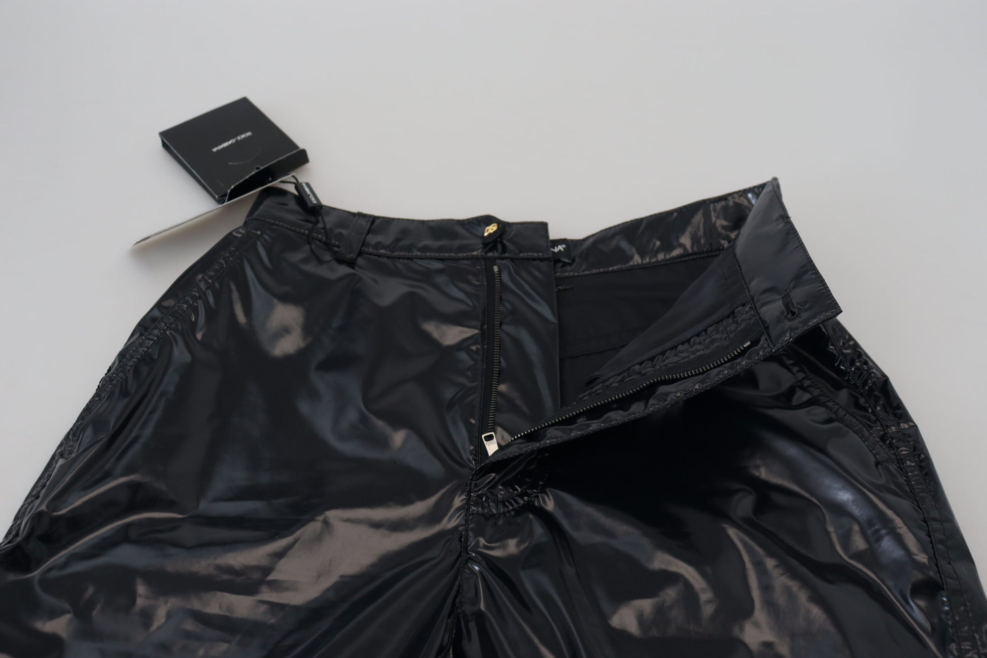 Dolce & Gabbana Black Nylon High Waist Skinny Pants by Dolce & Gabbana