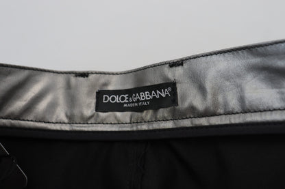 Dolce & Gabbana Metallic Silver High Waist Skinny Pants by Dolce & Gabbana