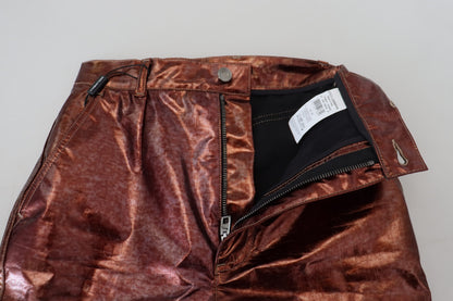 Dolce & Gabbana Metallic Bronze High Waist Skinny Jeans by Dolce & Gabbana