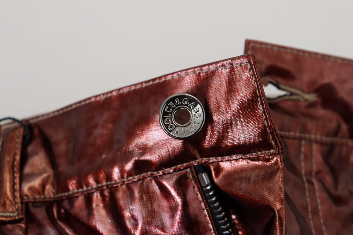 Dolce & Gabbana Metallic Bronze High Waist Skinny Jeans by Dolce & Gabbana