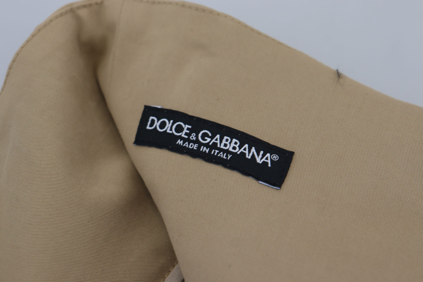 Dolce & Gabbana Brown Cotton High Waist Tapered Pants by Dolce & Gabbana