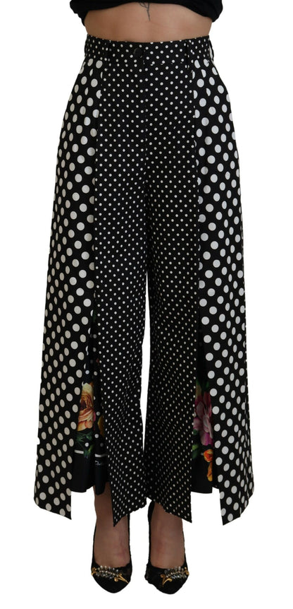 Dolce & Gabbana Multicolor Polka Dots High Waist Pants by Dolce & Gabbana
