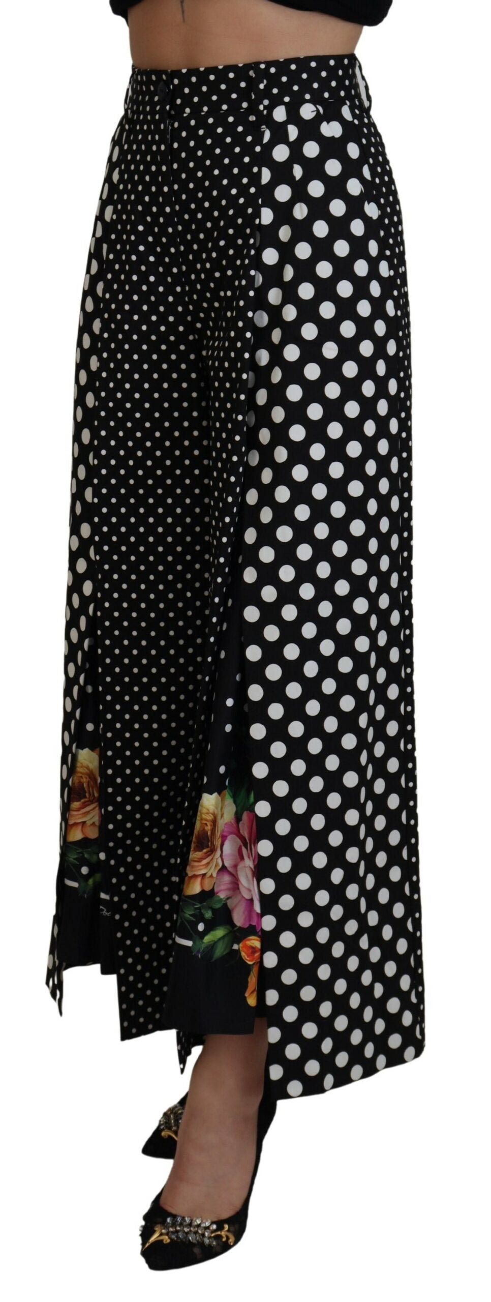 Dolce & Gabbana Multicolor Polka Dots High Waist Pants by Dolce & Gabbana