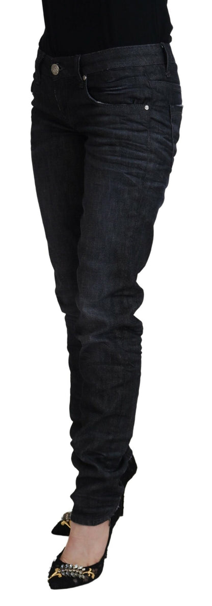 Jean droit taille basse noir Eight Chic