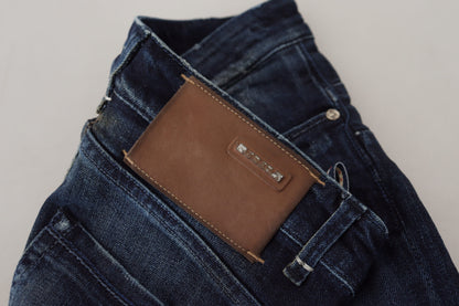 Eight Blue Cotton Low Waist Slim Fit Women Casual Denim Jeans