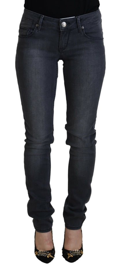 Jean skinny taille basse gris Eight Chic