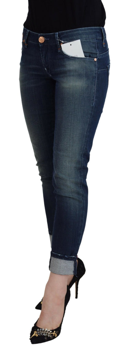 Eight Blue Cotton Slim Fit Women Casual Denim Jeans