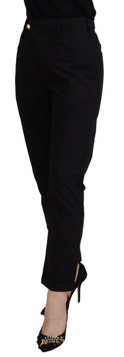 CYCLE Black Cotton Baggy High Waist Women Pants by CYCLE