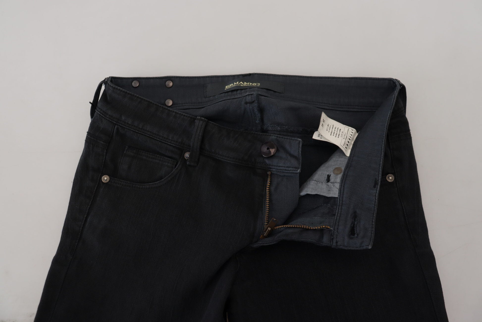 Ermanno Scervino Black Cotton Slim Fit Women Denim Jeans by Ermanno Scervino