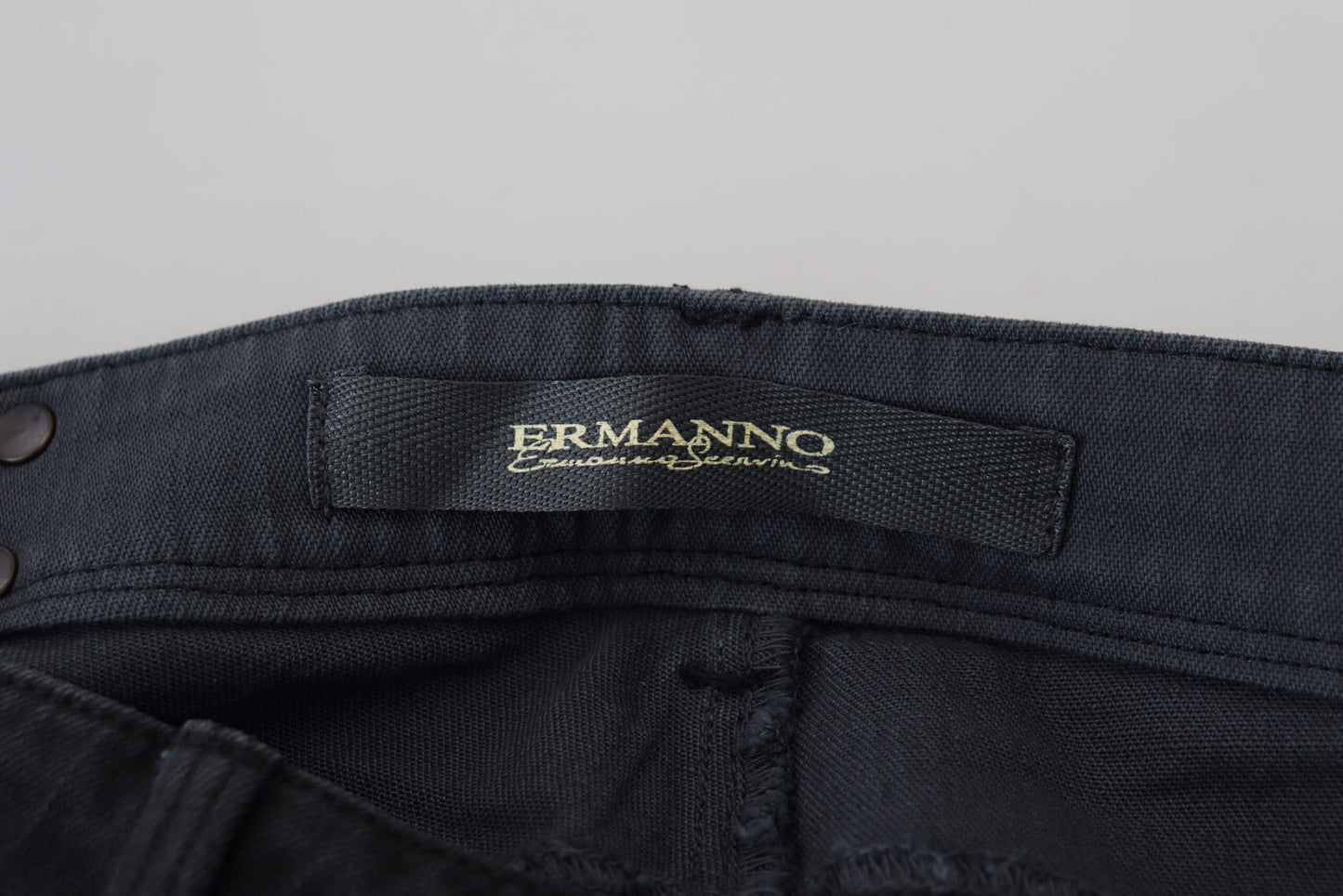 Ermanno Scervino Black Cotton Slim Fit Women Denim Jeans by Ermanno Scervino
