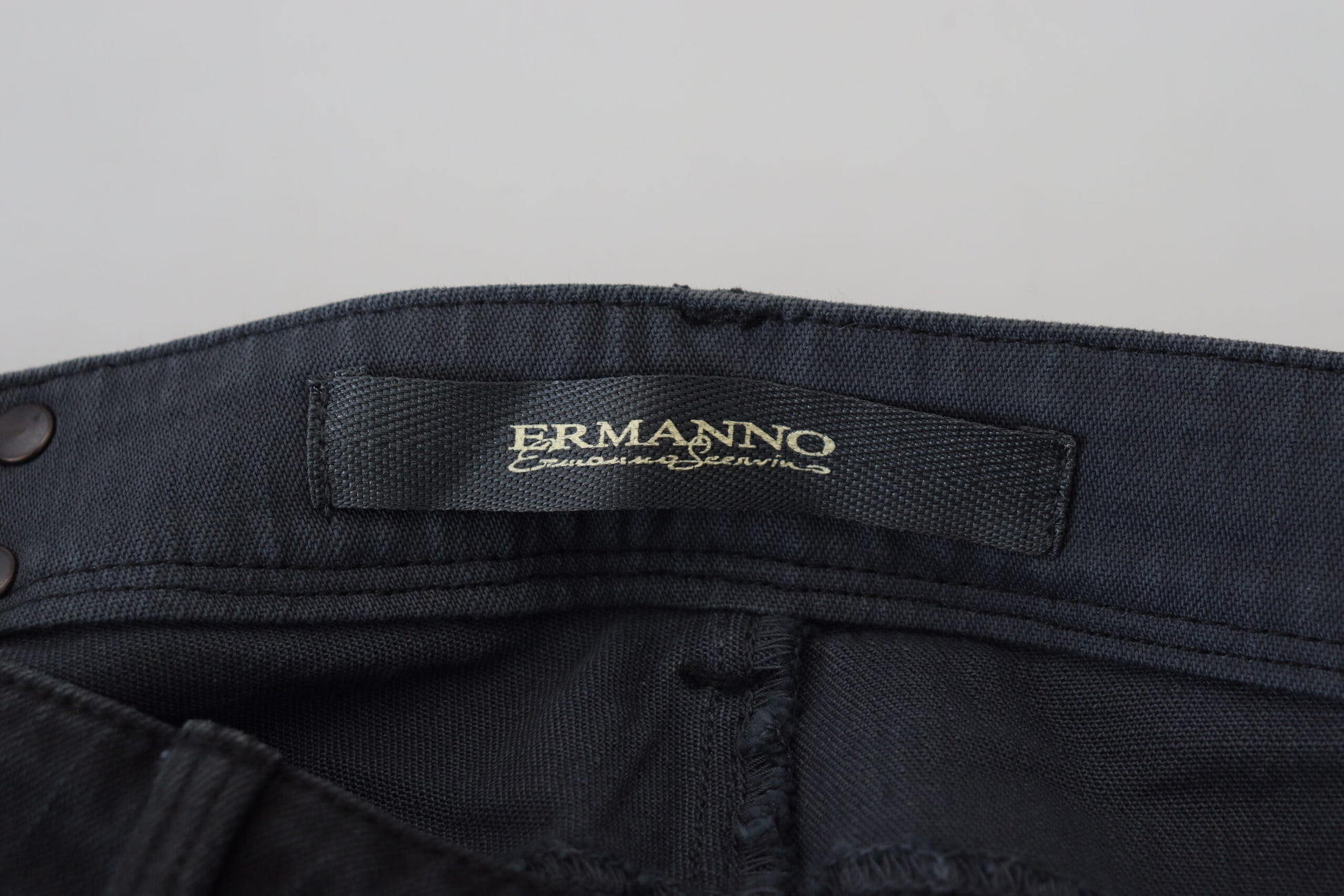Ermanno Scervino Black Cotton Slim Fit Women Denim Jeans by Ermanno Scervino