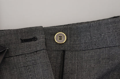 Dolce & Gabbana Gray High Waist Women Wool Pants by Dolce & Gabbana