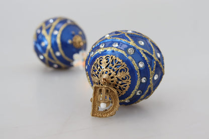 Boucles d'oreilles pendantes élégantes en cristal avec boule de Noël Dolce &amp; Gabbana