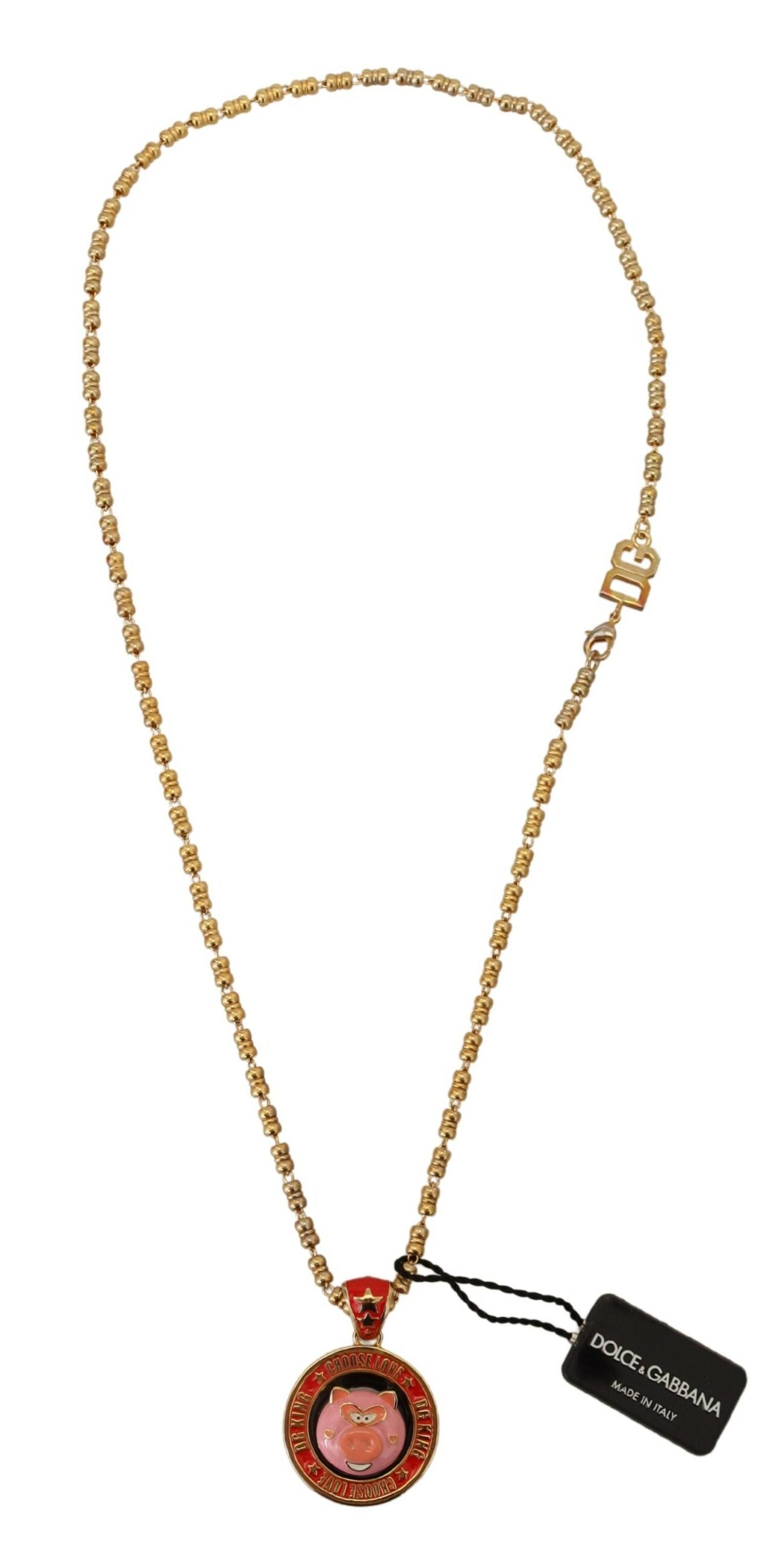 Collier chaîne à breloques en or élégant Dolce &amp; Gabbana