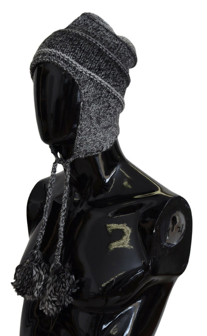 Bonnet tricoté gris élégant Dolce &amp; Gabbana