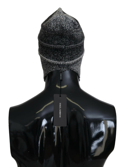 Bonnet tricoté gris élégant Dolce &amp; Gabbana