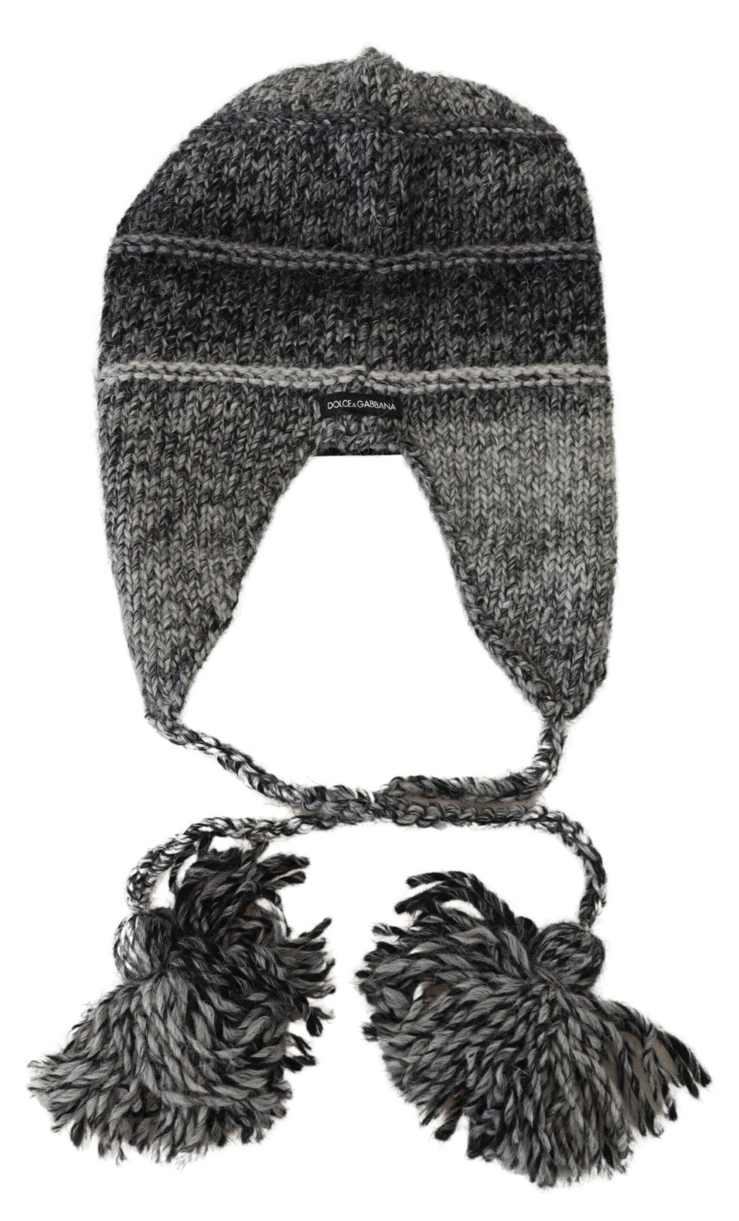 Bonnet tricoté gris élégant Dolce &amp; Gabbana
