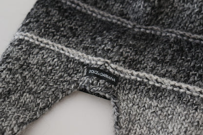 Bonnet tricoté gris élégant Dolce &amp; Gabbana