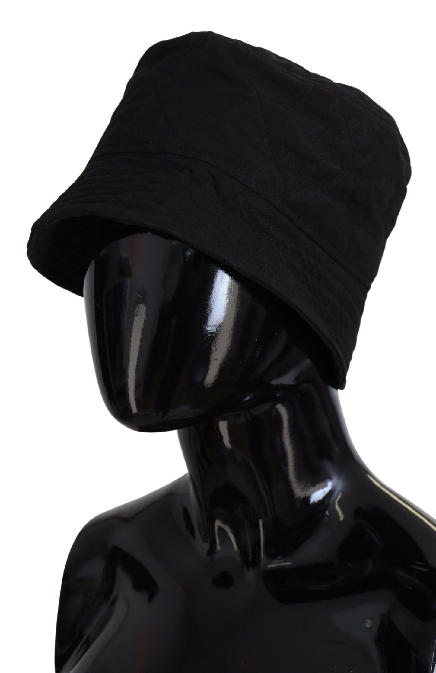 Dolce &amp; Gabbana Black Nylon Women Bucket Cap Hat