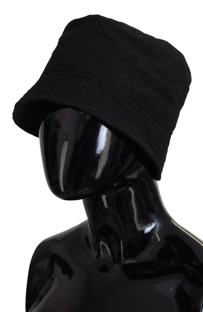 Dolce &amp; Gabbana Black Nylon Women Bucket Cap Hat