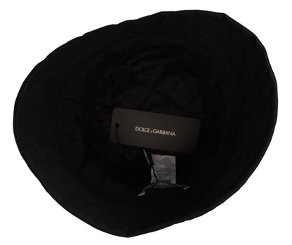 Dolce &amp; Gabbana Black Nylon Women Bucket Cap Hat