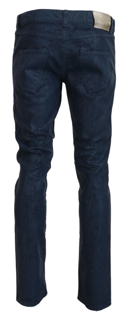 Jean fuselé bleu en denim Exte Chic