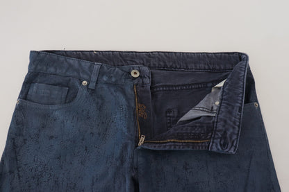 Jean fuselé bleu en denim Exte Chic