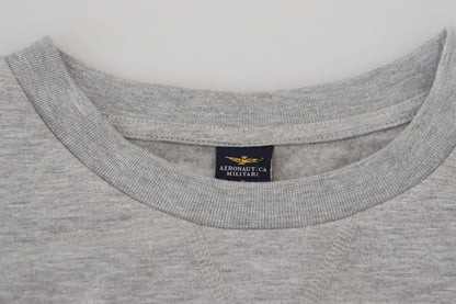 Aeronautica Militare Gray Men Pullover Sweatshirt Sweater by Aeronautica Militare