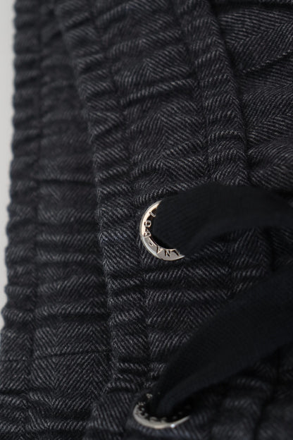 Pantalon de jogging élégant en coton gris Dolce &amp; Gabbana pour homme